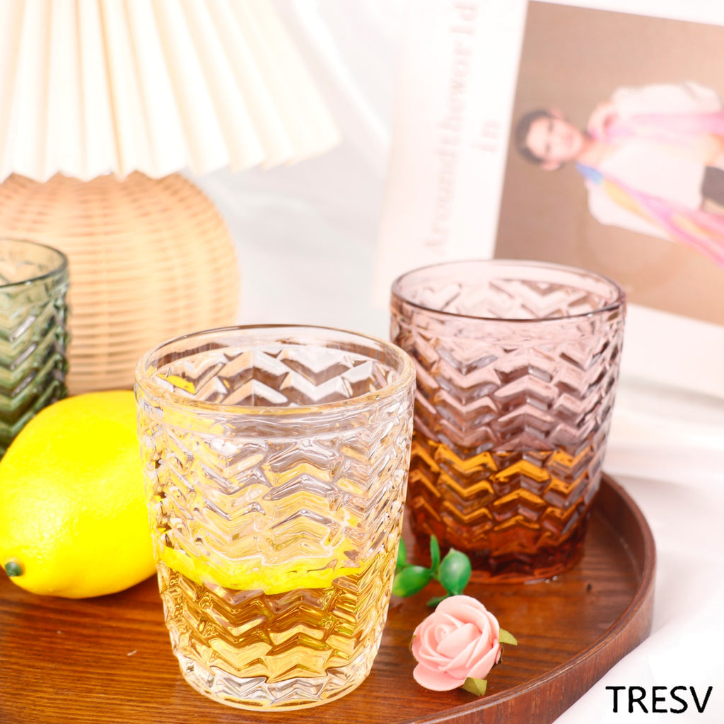 Set de 6 Vasos de Cristal Transparentes de 290cc, Vasos de Agua y Bebidas, Aptos para Lavavajillas