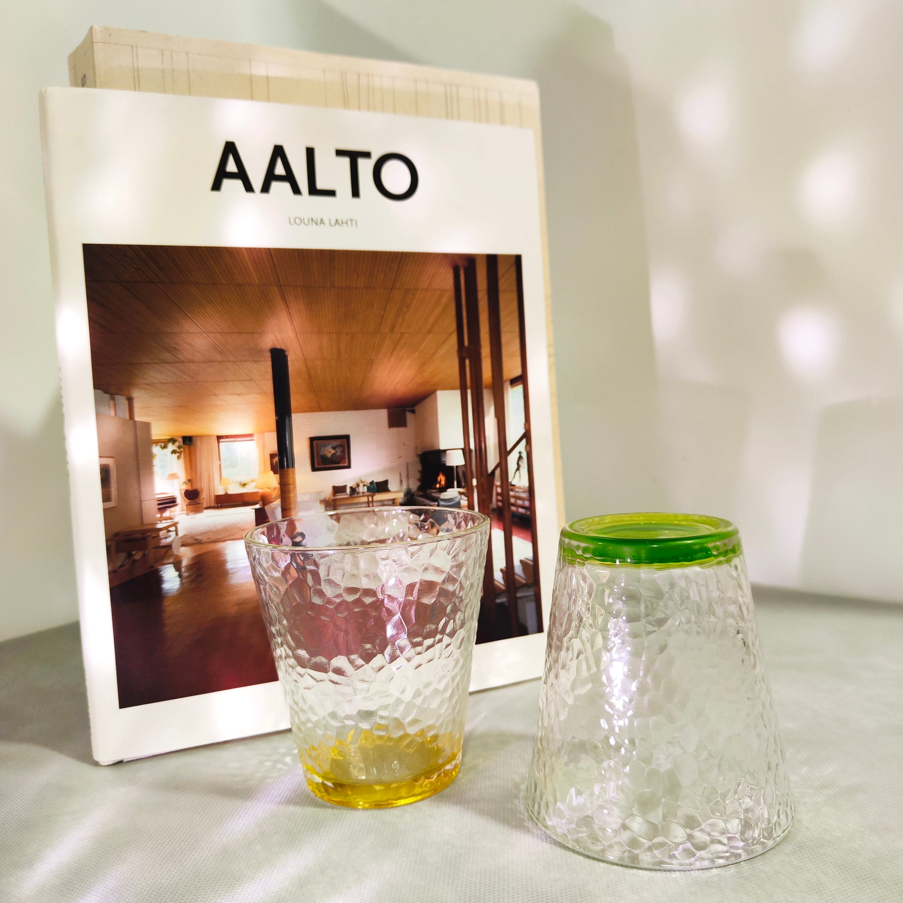 Set de 6 Vasos de cristal agua de Colores, Vasos de Cristal de 310ml Multicolor y Transparentes (310ml Color fondo)