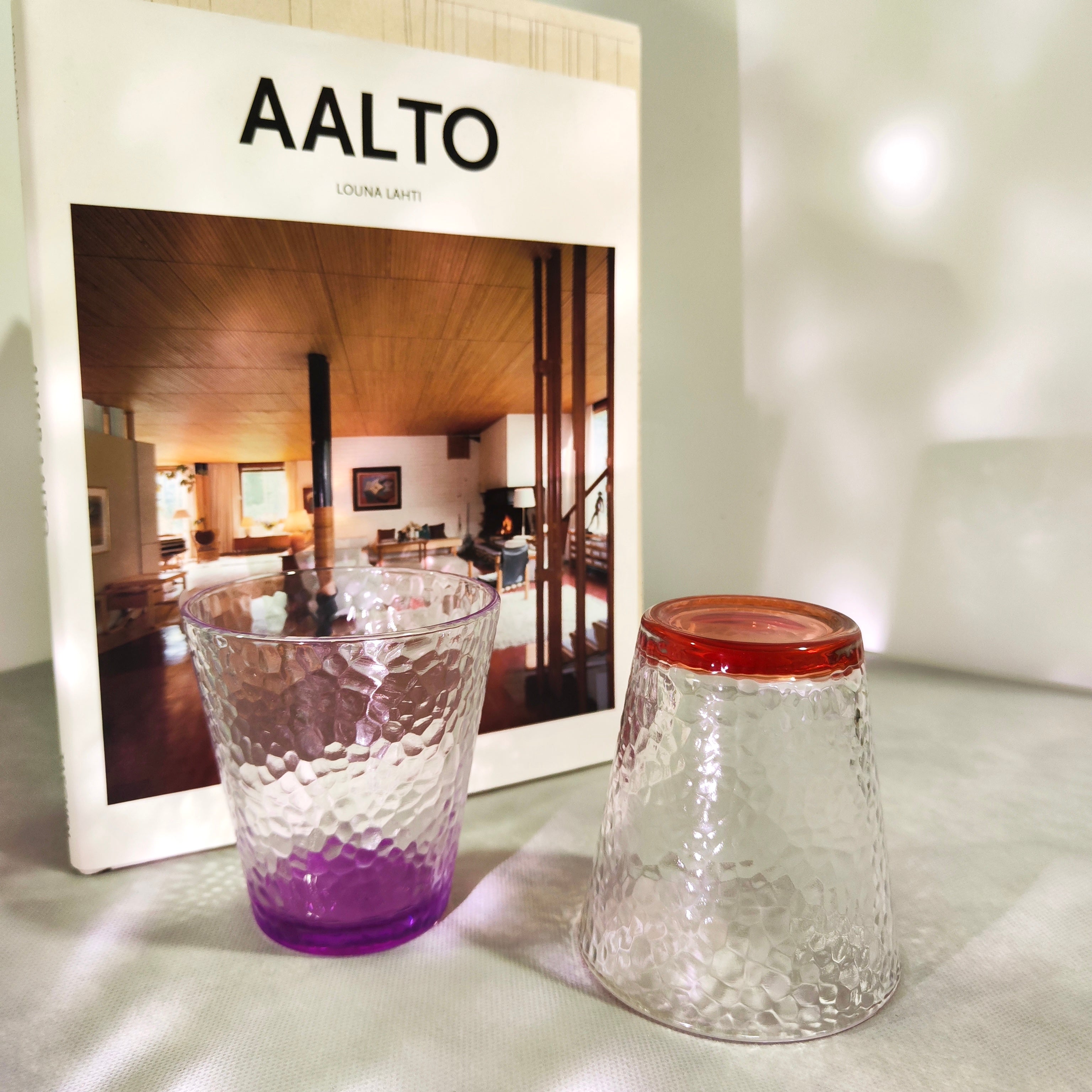 Set de 6 Vasos de cristal agua de Colores, Vasos de Cristal de 310ml Multicolor y Transparentes (310ml Color fondo)