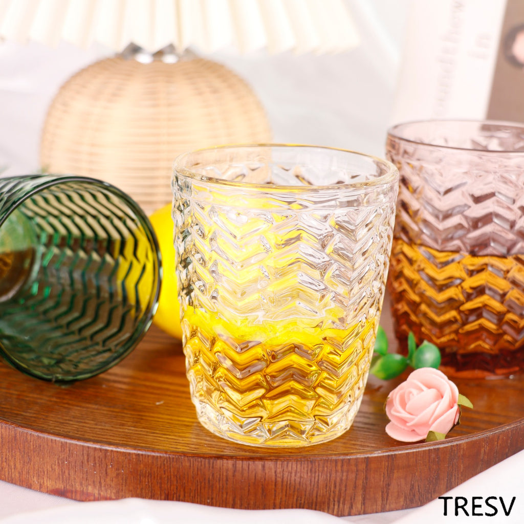 Set de 6 Vasos de Cristal Transparentes de 290cc, Vasos de Agua y Bebidas, Aptos para Lavavajillas