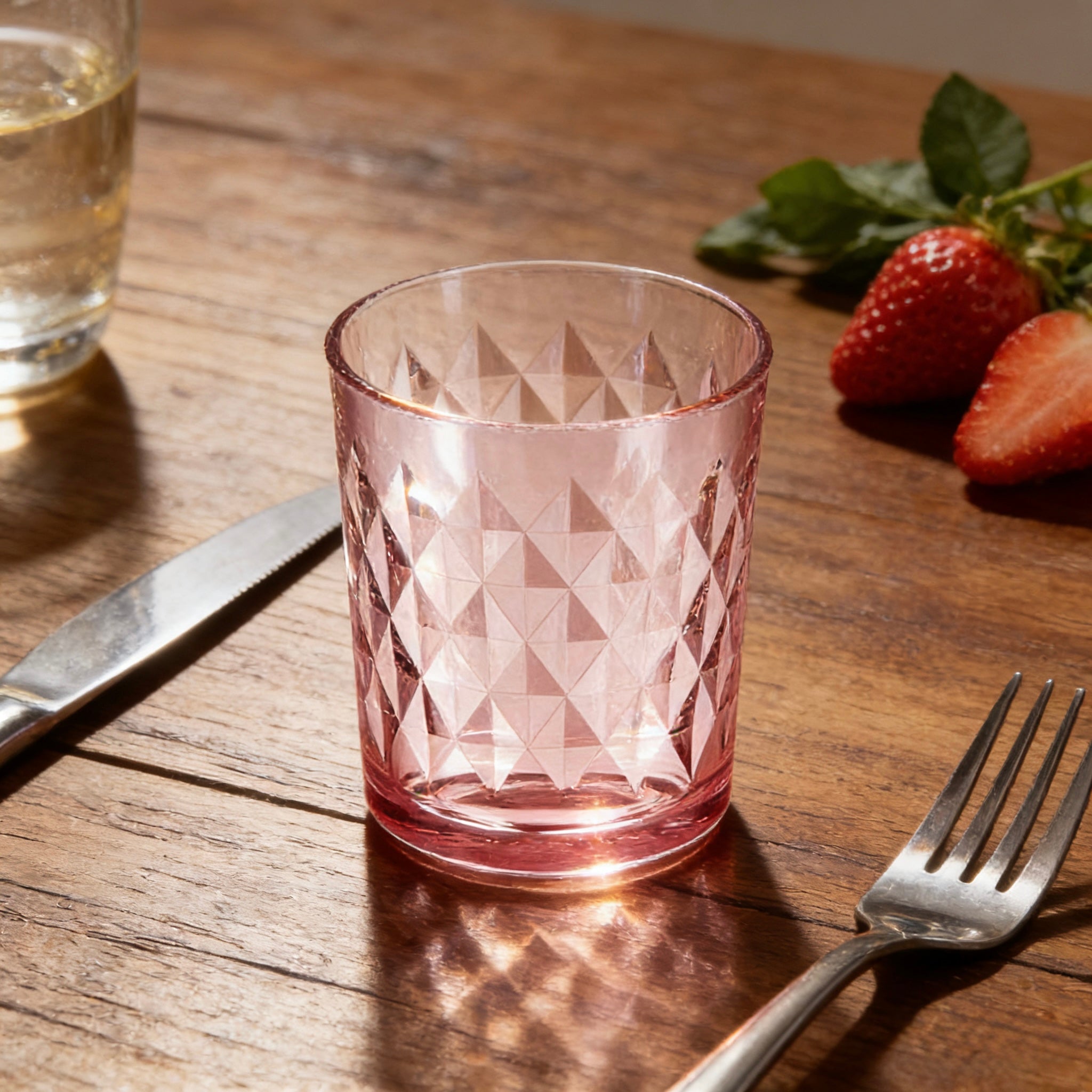 Set de 6 Vasos Colores de 360ml, Vaso de Cristal agua y Bebidas Alcohólicas,l,Aptos para lavavajillas
