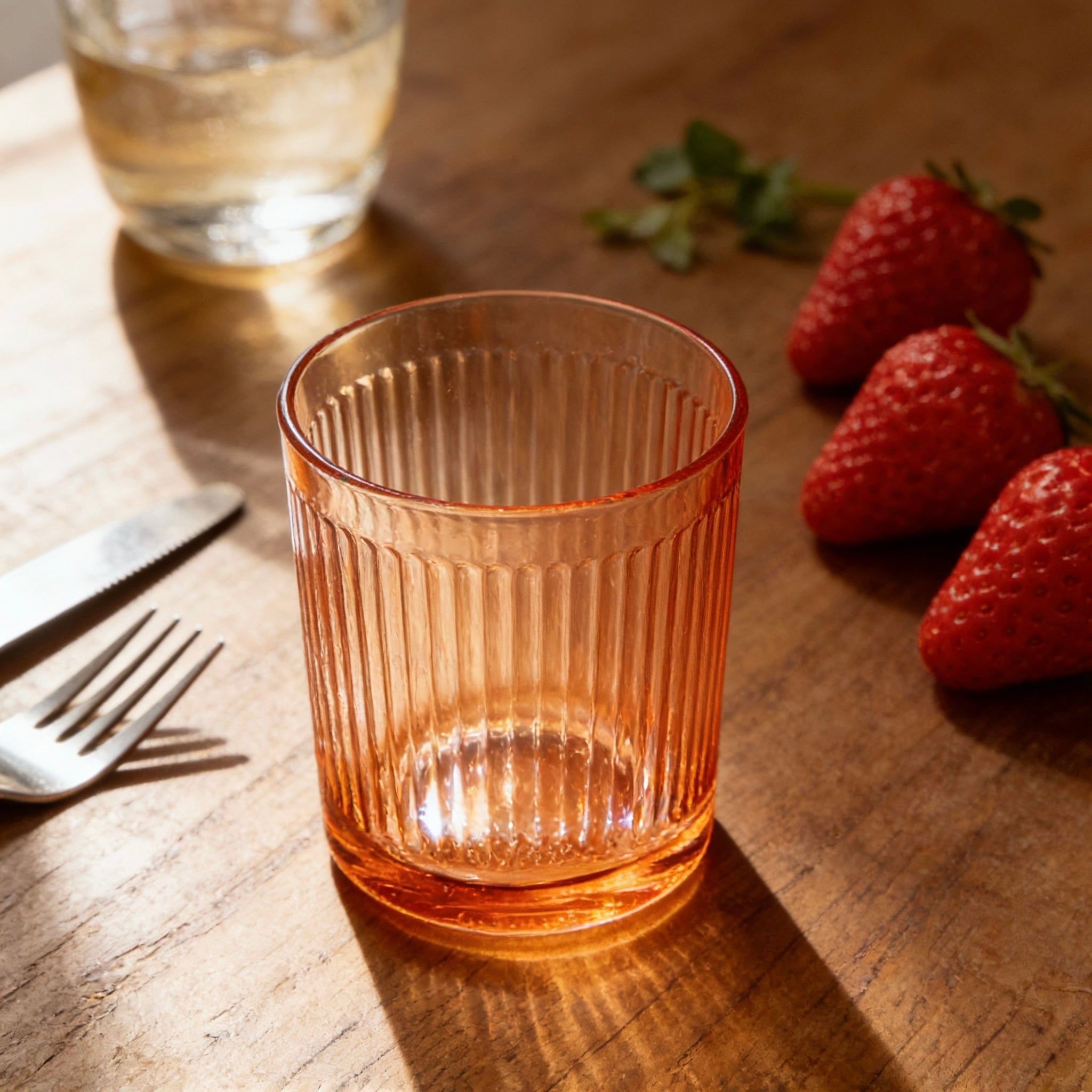 Set de 6 Vasos Colores de 360ml, Vaso de Cristal agua y Bebidas Alcohólicas,l,Aptos para lavavajillas