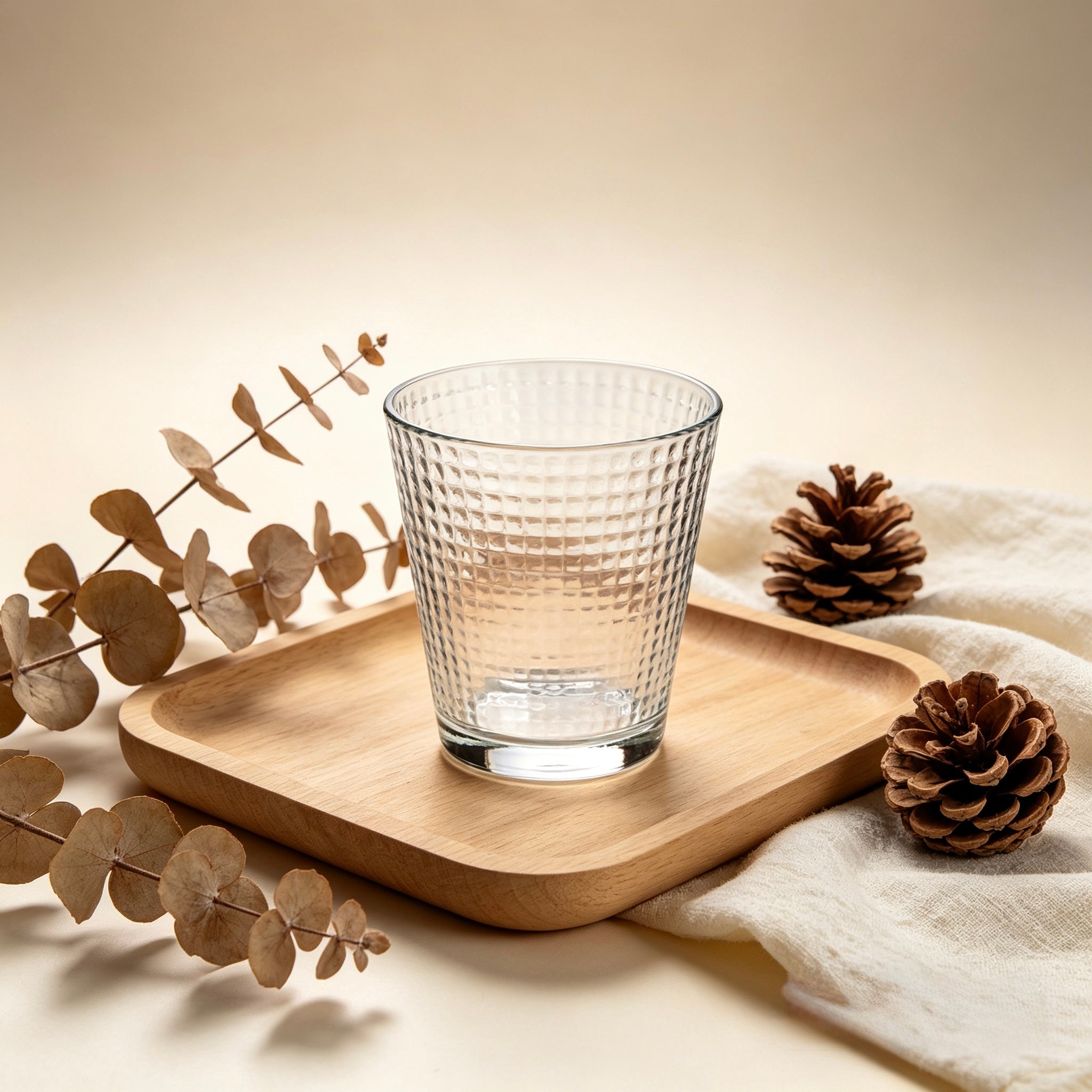 Set de 6 Vasos de cristal 25cl , vasos de agua de Transparentes, Aptos para Lavavajillas