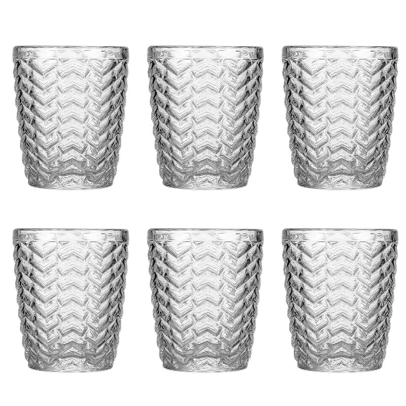 Set de 6 Vasos de Cristal Transparentes de 290cc, Vasos de Agua y Bebidas, Aptos para Lavavajillas