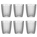 Set de 6 Vasos de Cristal Transparentes de 290cc, Vasos de Agua y Bebidas, Aptos para Lavavajillas