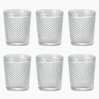 Set de 6 Vasos de Cristal Transparentes de 250ml, Vasos de Agua y Bebidas, Aptos para Lavavajillas