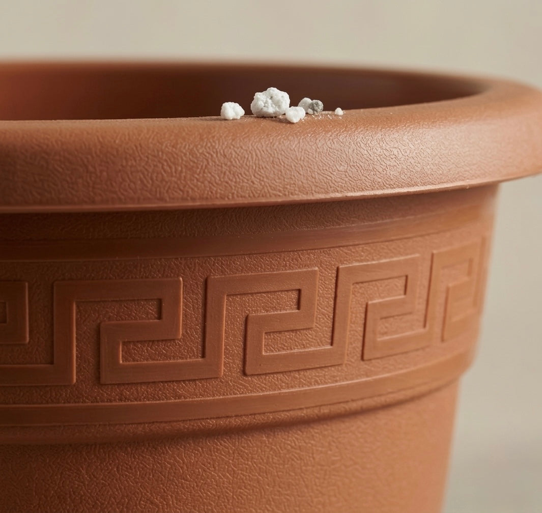 Set de 6 Macetas de Plástico con 6 Platos (14cm, 16cm,18cm, 20cm, 25cm, 30cm, 35cm o 40cm) Diseño elegante para Interiores y Exteriores, Patio y Decoración, Ideal para Verduras y Flores ,Maceteros de Jardín
