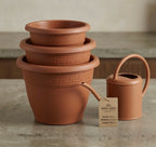 Set de 6 Macetas de Plástico con 6 Platos (14cm, 16cm,18cm, 20cm, 25cm, 30cm, 35cm o 40cm) Diseño elegante para Interiores y Exteriores, Patio y Decoración, Ideal para Verduras y Flores ,Maceteros de Jardín
