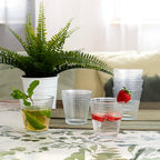 Set de 6 Vasos de cristal 25cl , vasos de agua de Transparentes, Aptos para Lavavajillas