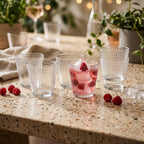 Set de 6 Vasos de cristal 25cl , vasos de agua de Transparentes, Aptos para Lavavajillas