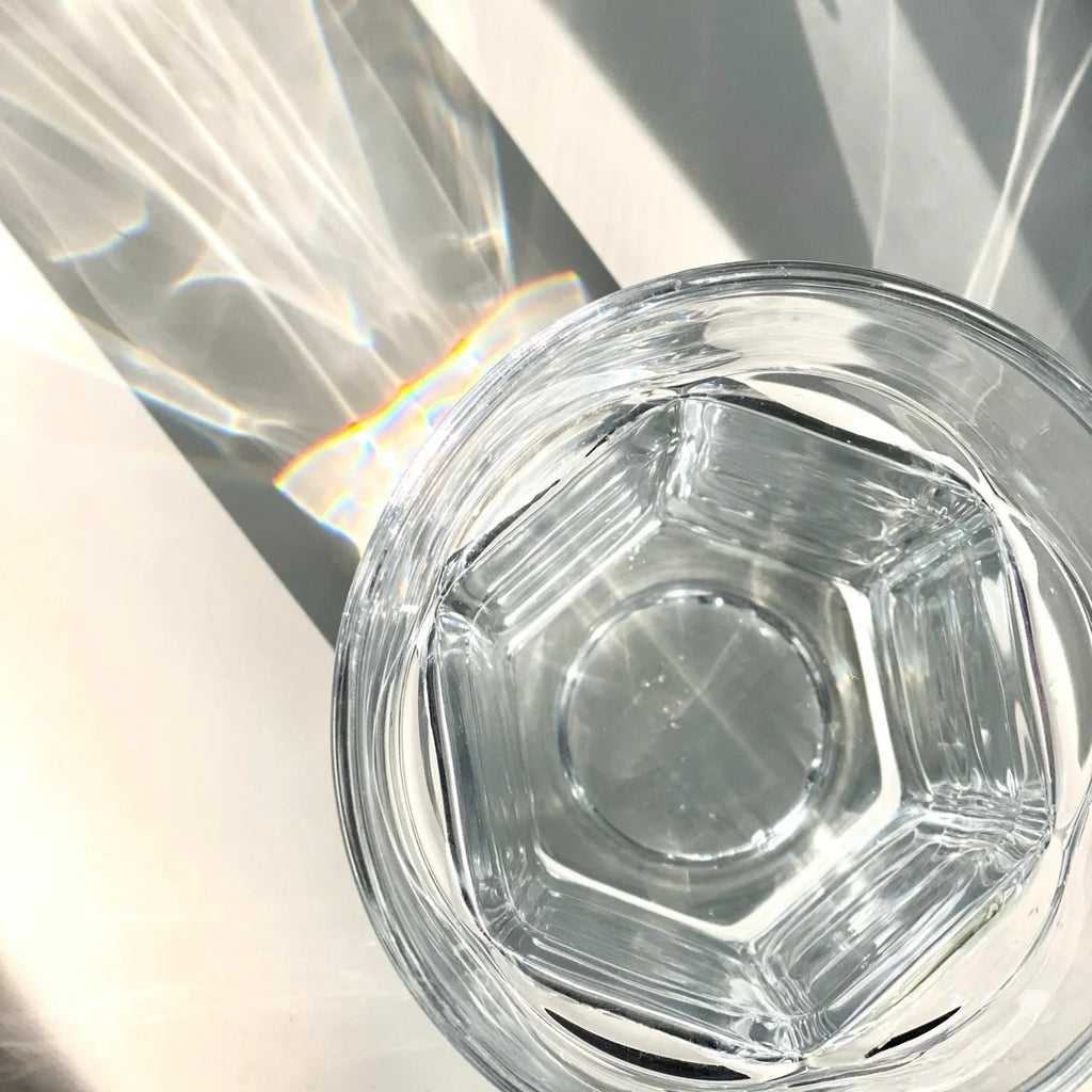 Set de 6 Vasos de Cristal Agua, Vasos de Cristal Transparente de 305cc,Aptos para Lavavajillas