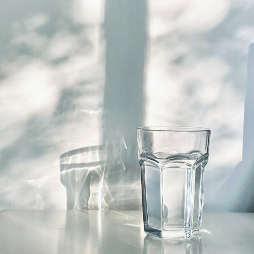 Set de 6 Vasos de Cristal Agua, Vasos de Cristal Transparente de 365cc,Aptos para Lavavajillas