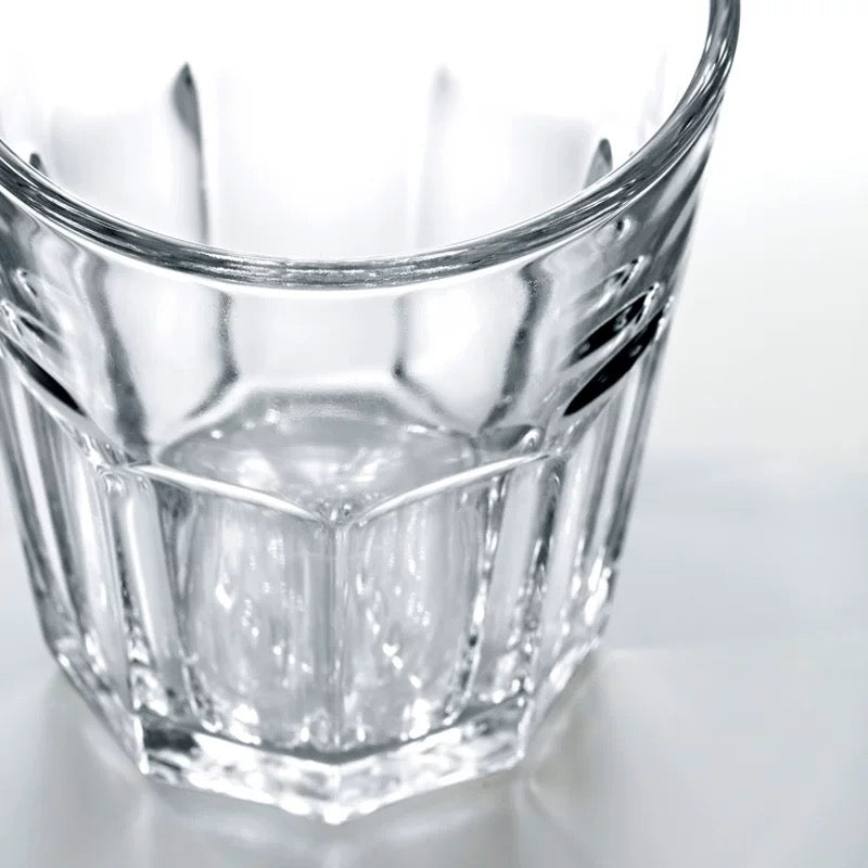 Set de 6 Vasos de Cristal Agua, Vasos de Cristal Transparente de 305cc,Aptos para Lavavajillas