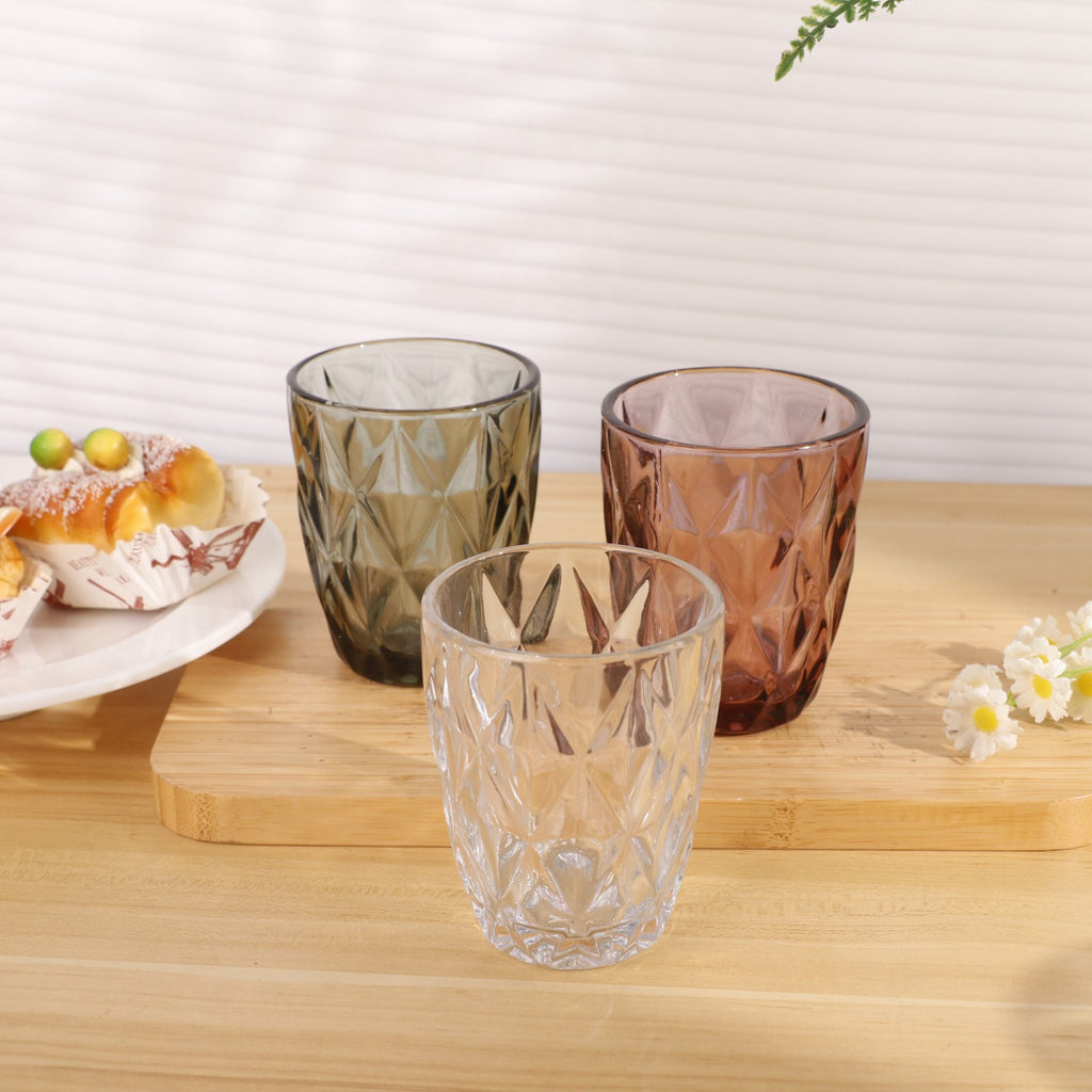 Set de 6 Vasos de Cristal Transparente, 300 ml, para Agua y Bebidas, Aptos para Lavavajillas