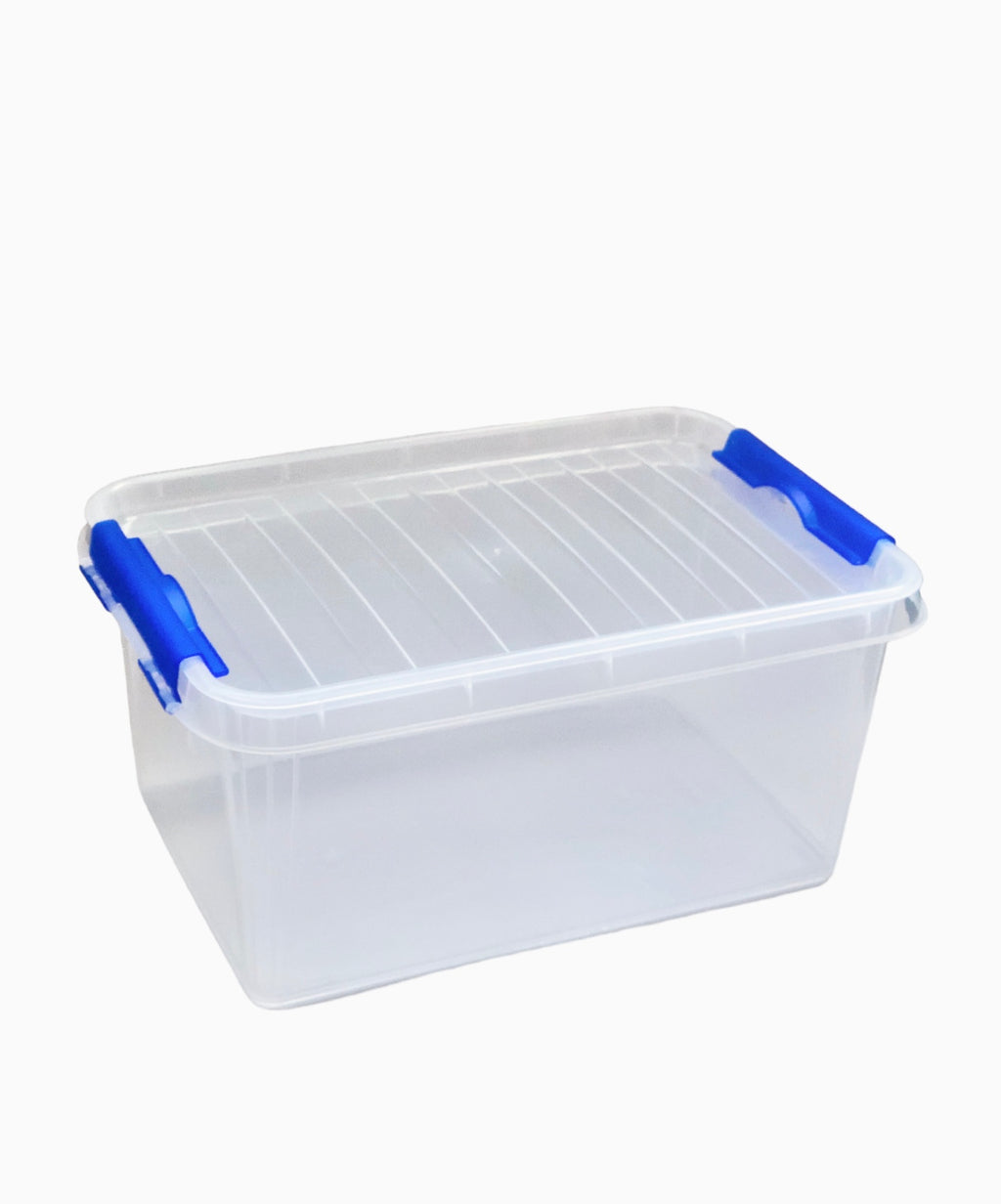 Set 3 Cajas de Ordenación  8L Almacenamiento Plástico Transparente Hermético