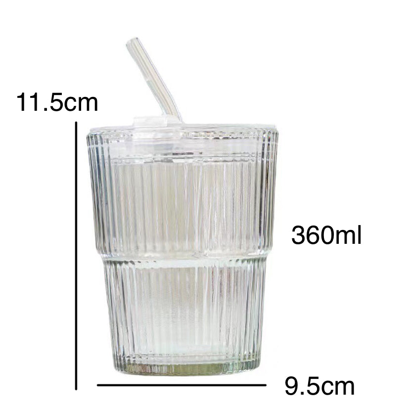 Set de 6 Vasos de Cristal de transparente 360ml - Apto Lavavajillas