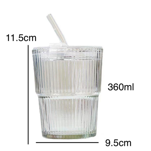 Set de 6 Vasos de Cristal de transparente 360ml - Apto Lavavajillas