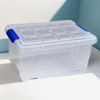 Set 3 Cajas de Ordenación 5L Almacenamiento Plástico Transparente Hermético