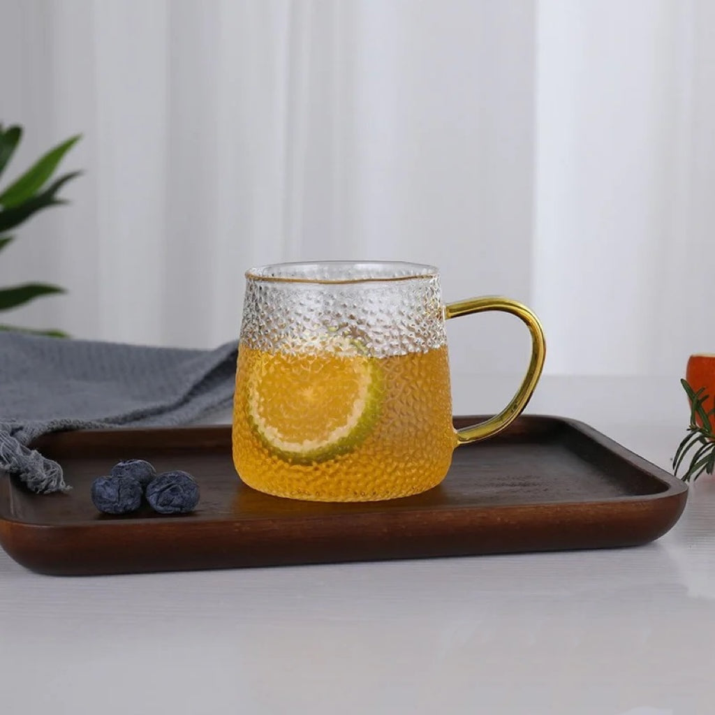 Set de 6 Tazas Transparentes de Cristal de 300cc para Agua, Café, Té, Bebidas y Alcohol