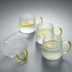 Set de 6 Tazas Transparentes de Cristal de 300cc para Agua, Café, Té, Bebidas y Alcohol