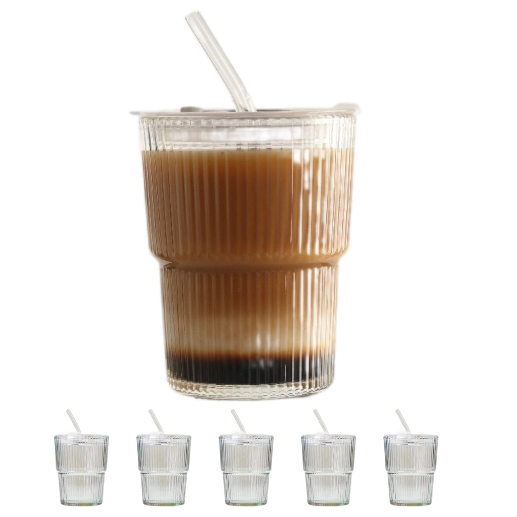 Set de 6 Vasos de Cristal de transparente 360ml - Apto Lavavajillas