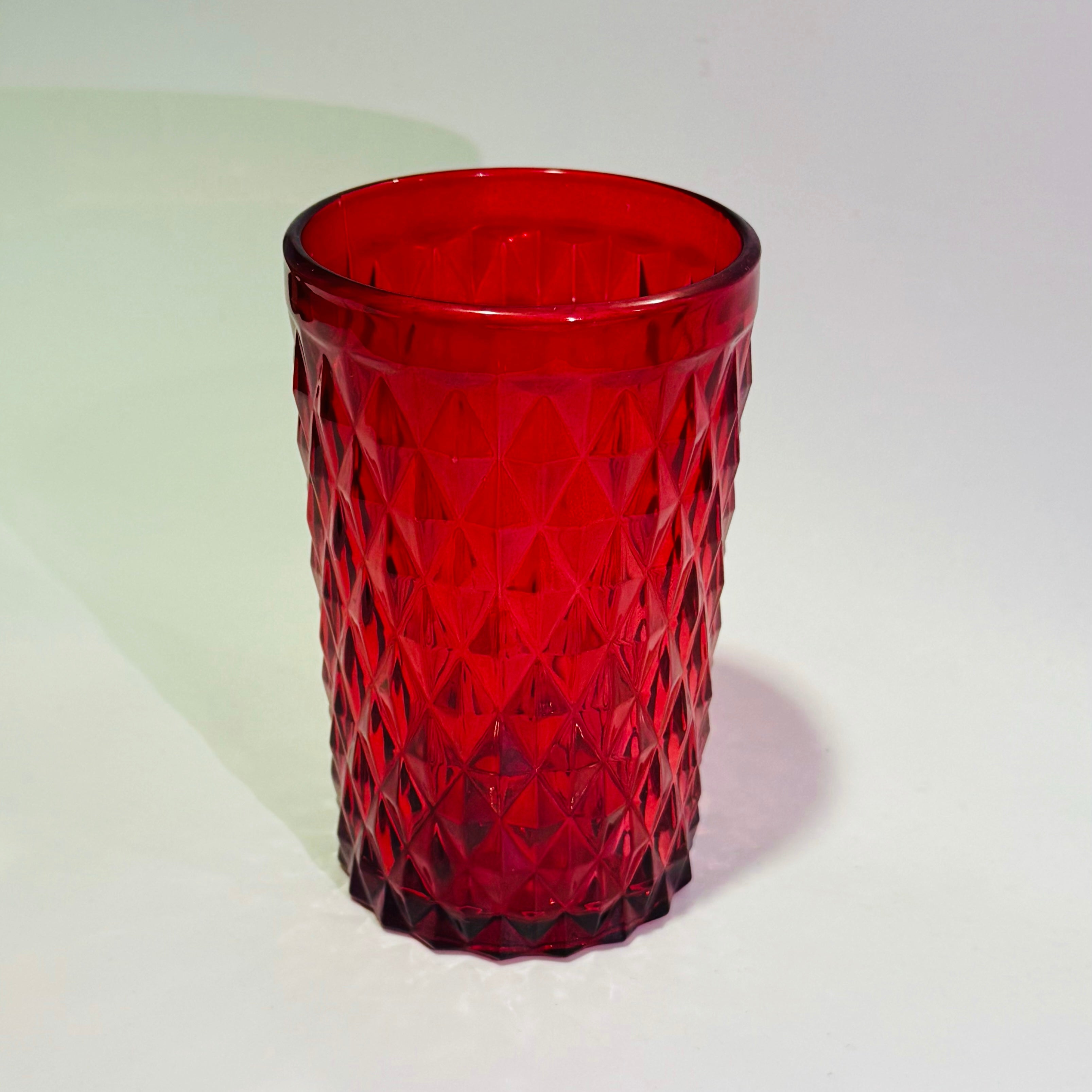 Set de 6 Vasos de Colores de Cristales de 370ml, Productos de Vidrio de Alta Calidad - Apto para Uso Diario
