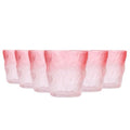Set de 6 Vasos Colores o Transparente, Vaso de Cristal agua de 270 ml, Vaso de Agua y Bebidas, Aptos para Lavavajillas (Vaso Rosa 270ml)