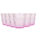 Set de 6 Vasos Colores o Transparente, Vaso de Cristal agua de 270 ml, Vaso de Agua y Bebidas, Aptos para Lavavajillas (Vaso Morado 270ml)