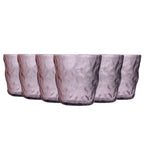 Set de 6 Vasos Colores o Transparente, Vaso de Cristal agua de 270 ml, Vaso de Agua y Bebidas, Aptos para Lavavajillas (Vaso GrisNegro 270ml)