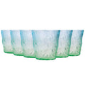 Set de 6 Vasos Colores o Transparente, Vaso de Cristal agua de 270 ml, Vaso de Agua y Bebidas, Aptos para Lavavajillas (Vaso Verde 270ml)