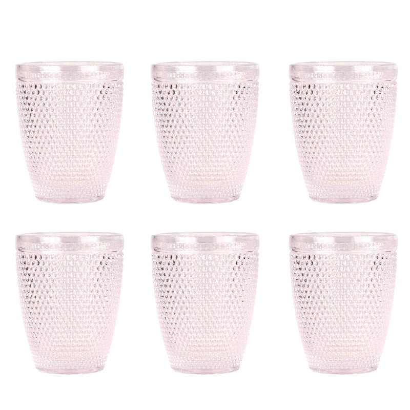 Set de 6 Vasos de Cristal de Colores 250ml ,Vidrio de Alta Calidad | Apto para Lavavajillas