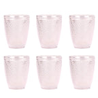 Set de 6 Vasos de Cristal de Colores 250ml ,Vidrio de Alta Calidad | Apto para Lavavajillas