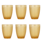 Set de 6 Vasos de Cristal de Colores 250ml ,Vidrio de Alta Calidad | Apto para Lavavajillas