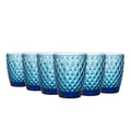 Set de 6 Vasos de Cristal 250ml | Diseño de Diamante Elegante | Aptos para Lavavajillas | Vidrio Sin Plomo para Agua y Refrescos