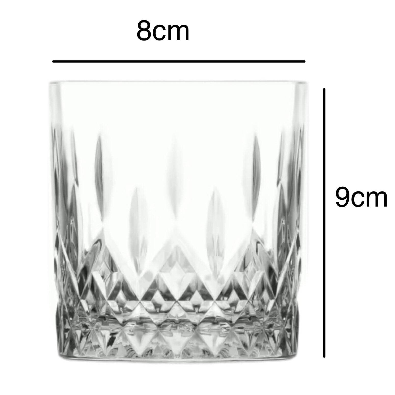 Set de 6 Vasos de Cristal Agua y Bebidas, Vasos de Cristal Transparentes, Aptos para Lavavajillas (320 ml)