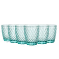 Set de 6 Vasos de Cristal 250ml | Diseño de Diamante Elegante | Aptos para Lavavajillas | Vidrio Sin Plomo para Agua y Refrescos