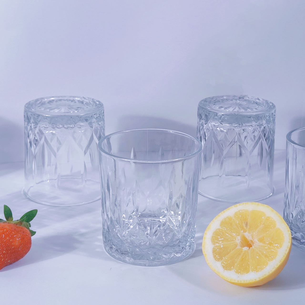 Set de 6 Vasos de Cristal Agua y Bebidas, Vasos de Cristal Transparentes, Aptos para Lavavajillas (320 ml)