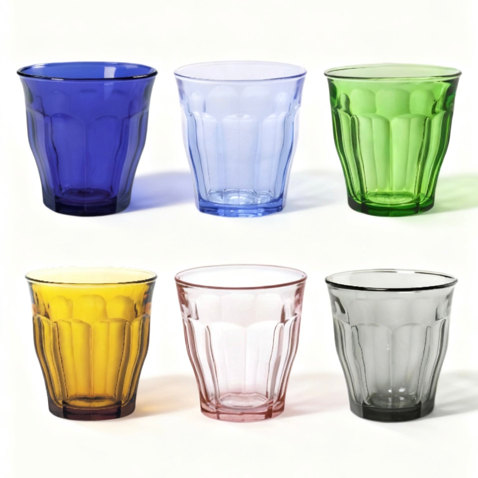 Set de 6 Vasos de Colores de Cristales de 25CL de Duralex -Productos de Vidrio de Alta Calidad - Apto para Uso Diario