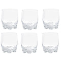 Set de 6 Vasos de Colores y Transparente de Vidrio de 290ml