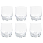 Set de 6 Vasos de Colores y Transparente de Vidrio de 290ml