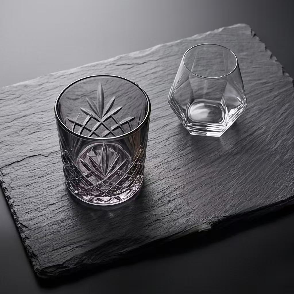 Set de 6 Vasos de Cristal, 350 ml | Agua y Bebidas Alcohólicas, Transparentes, Aptos para Lavavajillas