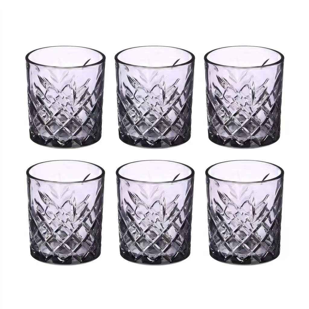 Set de 6 Vasos de Cristal, 350 ml | Agua y Bebidas Alcohólicas, Transparentes, Aptos para Lavavajillas